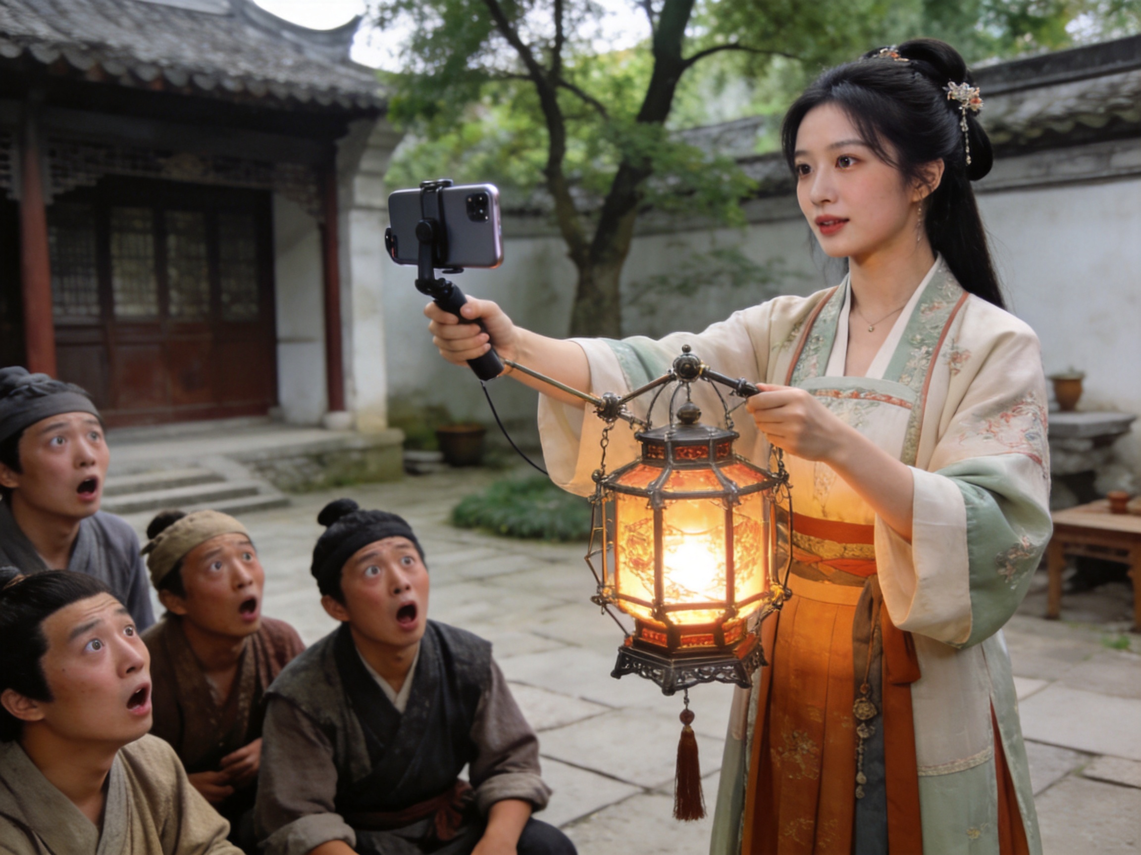短视频剧《重生之我在古代开直播》海报